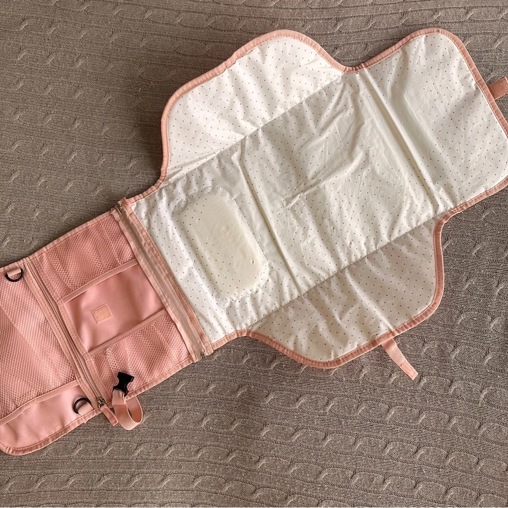 EUC 16pc Baby Girl Bib/Hair/Changing Pad Travel Bundle, Tiny Twinkle